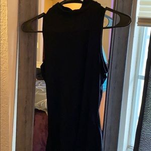 Black tank top turtle neck